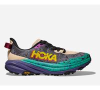 HOKA Men's Speedgoat 6 Trail Shoes in Oatmeal/Mountain Iris, Size 10.5