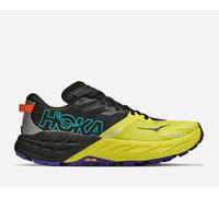 HOKA Men's Speedgoat 7 Trail Shoes in Black/Hoka Citrus, Size 11