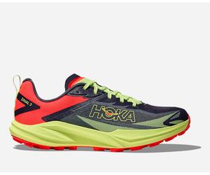 HOKA Men's Zinal 3 Trail Shoes in Squid Ink/Neon Yuzu, Size 12