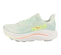 Hoka Clifton 10 Women's Running Shoes | UK 5 in Sea Glass/Neon Flame
