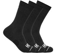 HOKA Crew Run Sock 3-Pack in Black/Black/Black, Size XL