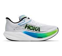 HOKA Rocket X 3 Race Shoes in Frost/Electric Lime, Size 11.5