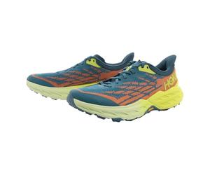 Hoka One One Speedgoat 5 Wide Men's Sneaker, Blue Coral/Evening Primrose, 9.5 UK