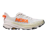 HOKA Men's Speedgoat 6 Trail Shoes in White/Neon Tangerine, Size 7.5