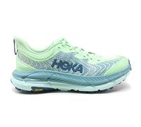 Hoka One One Womens Mafate Speed 4 Textile Synthetic Lime Glow Ocean Mist Trainers 5 UK