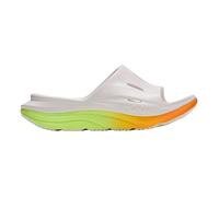 HOKA ORA Recovery Slide 3 in White/Neon Yuzu, Size M12.5/ W13.5