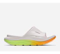 HOKA ORA Recovery Slide 3 in White/Neon Yuzu, Size M9.5/ W10.5