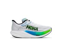HOKA Rocket X 3 Race Shoes in Frost/Electric Lime, Size 10