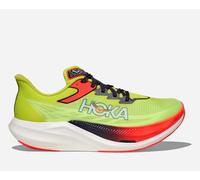 HOKA Rocket X 3 Race Shoes in Neon Yuzu/Squid Ink, Size 8.5