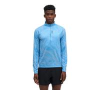 HOKA Men's SkyForm Half Zip in Mineral Blue Prt, Size Small