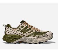 HOKA Speedgoat 2 Trail Shoes in Moss Green/Rose Cream, Size 8