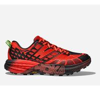 HOKA Speedgoat 2 Trail Shoes in Tomato/Electric Green, Size 11.5
