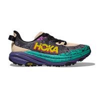 HOKA Men's Speedgoat 6 Trail Shoes in Oatmeal/Mountain Iris, Size 10
