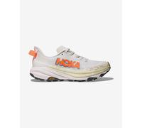 HOKA Women's Speedgoat 6 Trail Shoes in White/Neon Tangerine, Size 4.5
