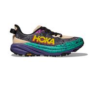 HOKA Women's Speedgoat 6 Trail Shoes in Oatmeal/Mountain Iris, Size 4