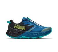 Hoka Speedgoat 7 Junior Trail Running Shoes | UK J4 in Black/Nightglow Blue