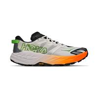HOKA Men's Speedgoat 7 Trail Shoes in Frost/Neon Tangerine, Size 9