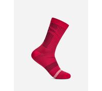 HOKA Trail Run Crew Sock in Cerise, Size Medium