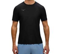 HOKA Men's Airolite Run Short Sleeve in Black, Size Large