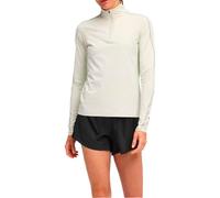 Hoka - Women's half-zip trail running T-shirt - W GlideTech Quarter Zip Truffle Salt for Women - Size S - Grey Grey