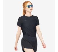 HOKA Women's Airolite Run Short Sleeve Top in Black, Size XL