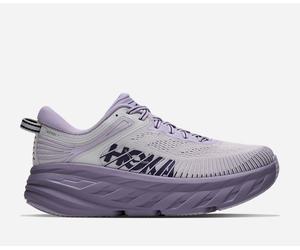 HOKA Women's Bondi 7 Lifestyle Shoes in Stardust/Mellow Lilac, Size 9
