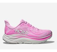 HOKA Women's Clifton 10 Road Running Shoes in Flower Nectar/Neon Fuchsia, Size 4.5