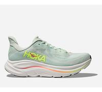 Hoka Womens Clifton 10, Sea Glass/Neon Flame, 5.5 UK Wide