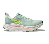 Hoka Womens Clifton 10, Sea Glass/Neon Flame, 7 UK Wide