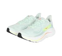 Hoka Womens Clifton 10, Sea Glass/Neon Flame, 5.5 UK Wide