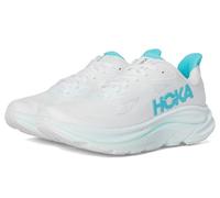 Hoka Women's Clifton 10 Sneaker, White/Cielo Blue, 4.5 UK Wide