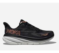 HOKA Women's Clifton 9 in Black/Rose Gold, Size 10.5