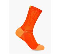 HOKA Women's Clifton Crew Run Sock - Lava - Orange - Size: Medium
