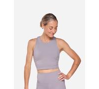 HOKA Women's Elaro Crop Bra in Astral, Size Large