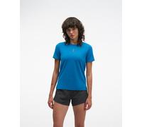 HOKA Women's EveryRun Short Sleeve Top in Night Glow Blue, Size Small