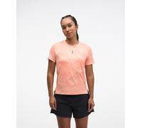 HOKA Women's EveryRun Short Sleeve Top in Sunstone Prt, Size XS