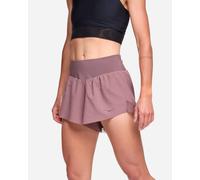 HOKA Women's Glide 4'' Shorts in Smokey Quartz, Size Medium