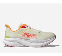 HOKA Women's Mach 6 Road Running Shoes in White/Lettuce, Size 5.5