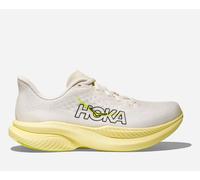 HOKA Women's Mach 6 Road Running Shoes in White/Neon Hoka Citrus, Size 7
