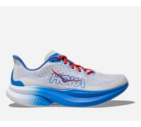HOKA Women's Mach 6 Road Running Shoes in White/Virtual Blue, Size 5