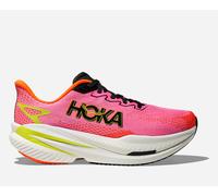 HOKA Women's Mach X 3 Road Running Shoes in Neon Rose/Neon Tangerine, Size 4