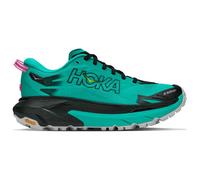 HOKA Women's Mafate 5 Trail Shoes in Black/Electric Aqua, Size 6