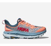 HOKA Women's Mafate Speed 4 Trail Shoes in Papaya/Real Teal, Size 7