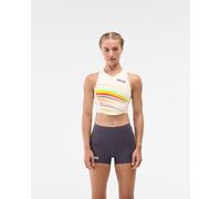 HOKA Women's Race Day Crop Bra in Alabaster Flare, Size XS