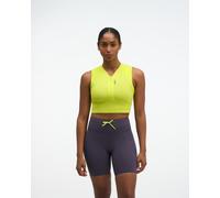HOKA Women's SkyBreeze Crop Tank Top in Hoka Citrus, Size Large
