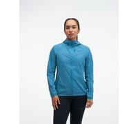 HOKA Women's SkyFlow Wind Jacket in Night Glow Blue, Size XS
