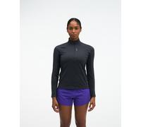 HOKA Women's SkyForm Half Zip in Black Htr, Size Medium