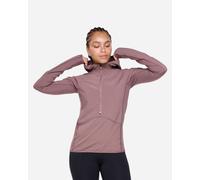 HOKA Women's SkyGlow Half-Zip Jacket in Smokey Quartz, Size 2XL