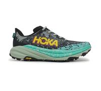 HOKA Women's Speedgoat 6 Trail Shoes in Black/Aloe Vera, Size 8