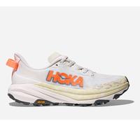 HOKA Women's Speedgoat 6 Trail Shoes in White/Neon Tangerine, Size 6.5